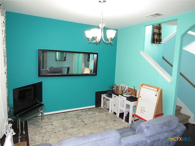 recreation room featuring hardwood / wood-style floors