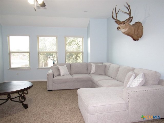 view of carpeted living room