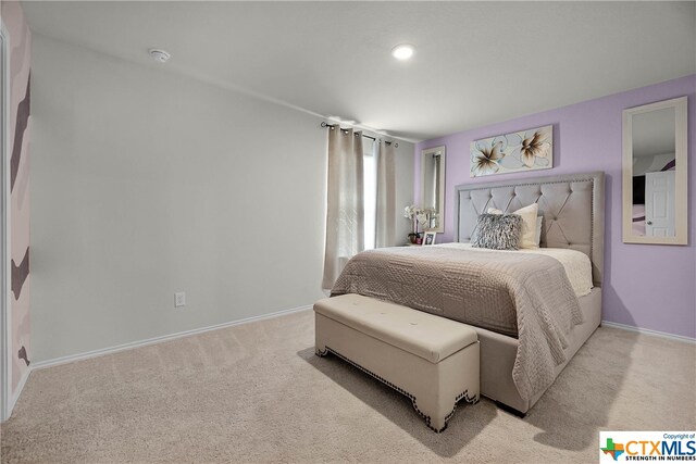 view of carpeted bedroom