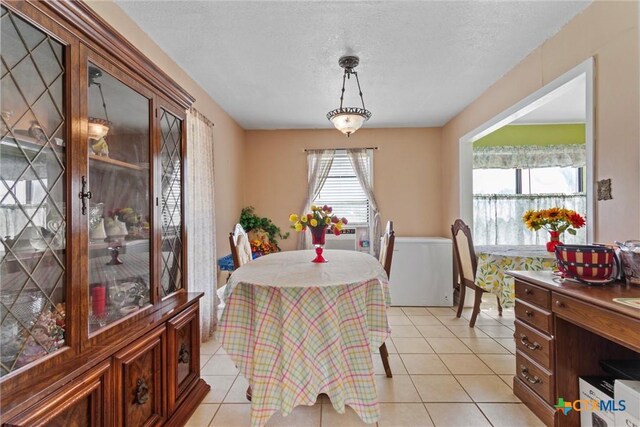 2080 Allison Rd, Martindale, TX 78655 - dining room with light tile patterned flooring and a textured ceiling
