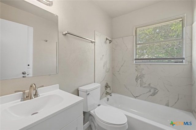 3102 Taft St, Killeen, TX 76543 - bathroom featuring vanity, washtub / shower combination, and toilet