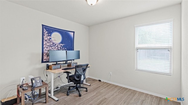 9741 Sandy Ridge Way, San Antonio, TX 78239 - home office featuring wood finished floors