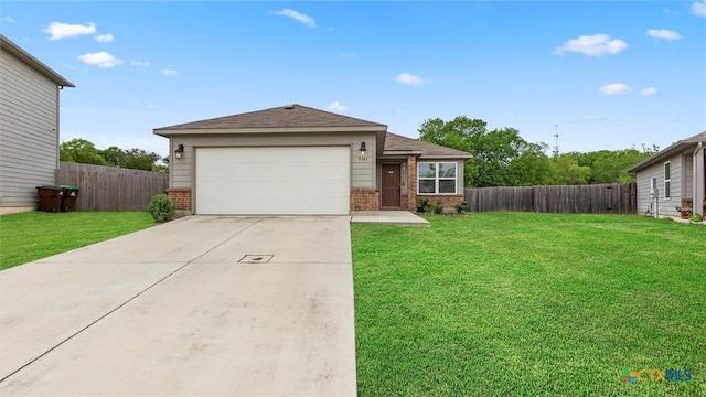9741 Sandy Ridge Way, San Antonio, TX 78239 - view of front of property with brick siding, driveway, an attached garage, and a shingled roof