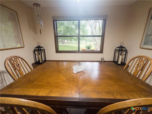 view of dining room