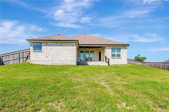8508 Mount Nebo Cir, Belton, TX 76513 - rear view of property with brick siding and a patio area