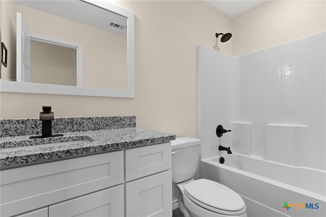 5222 Rose Garden Loop, Killeen, TX 76542 - full bathroom with toilet, vanity, and shower / bathtub combination