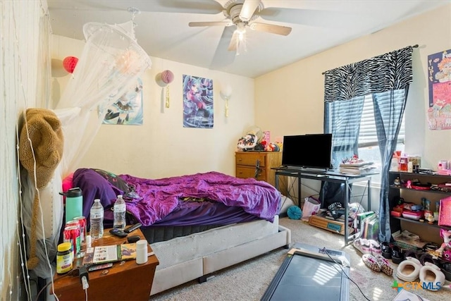 5407 Whistle Stop Dr, Temple, TX 76502 - carpeted bedroom featuring a ceiling fan