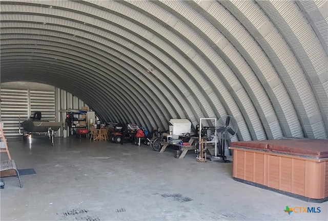 404 S 13th St, Seadrift, TX 77983 - miscellaneous room featuring concrete floors and a garage