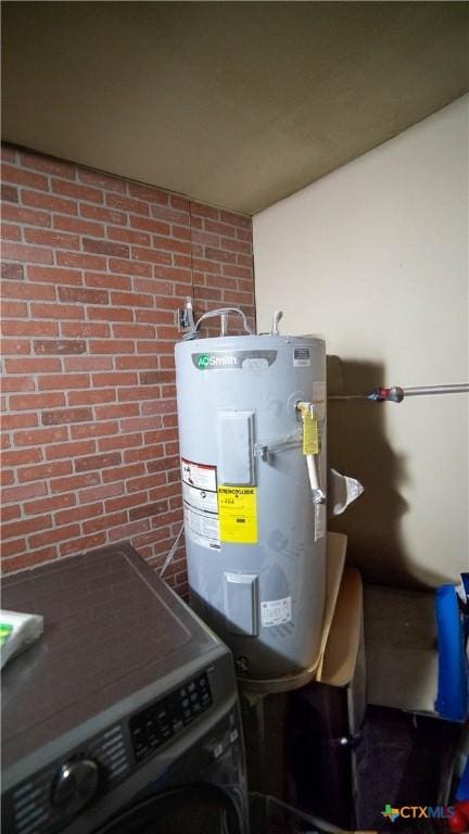 1906 N 60th St, Killeen, TX 76543 - utilities featuring water heater and washer / dryer