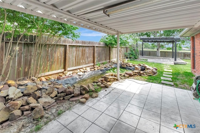 108 Bridle Ln, Victoria, TX 77904 - view of patio / terrace with a pergola
