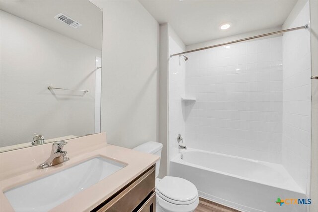 2358 Aylesbury Dr, Copperas Cove, TX 76522 - full bathroom featuring vanity, bathing tub / shower combination, and wood finished floors