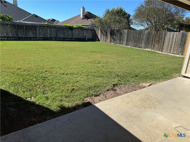 view of yard with a patio