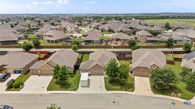 bird's eye view with a residential view