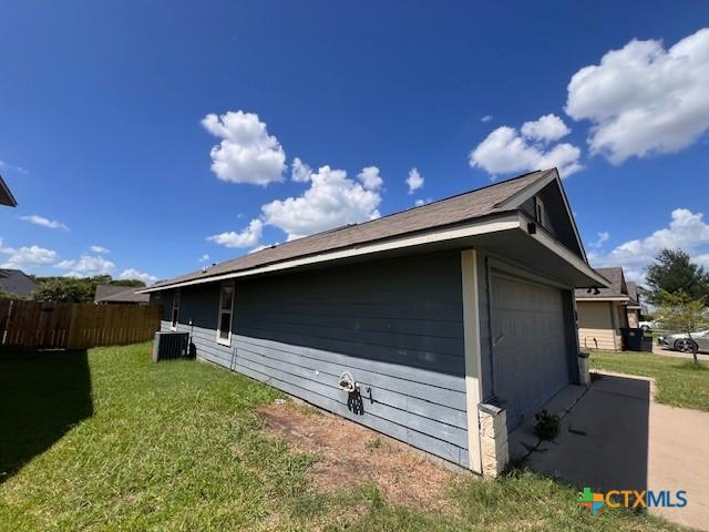 10234 Condor Loop, Waco, TX 76708 - view of home's exterior with a central AC unit