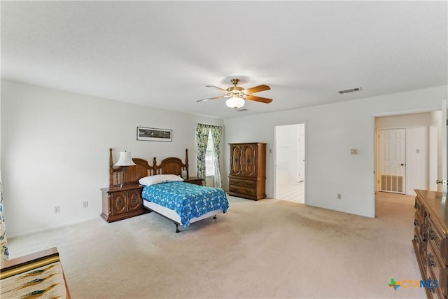 1233 Oakcrest Dr, Pleasanton, TX 78064 - bedroom with carpet and ceiling fan