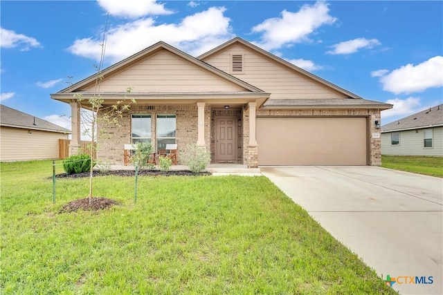 2026 Bee Creek Loop, Copperas Cove, TX 76522 - ranch-style home featuring an attached garage, driveway, brick siding, and a front yard
