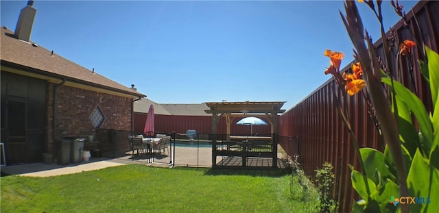 1122 Windy Hill Rd, Harker Heights, TX 76548 - fenced backyard featuring a patio area and a pergola