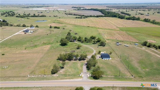 bird's eye view with a rural view