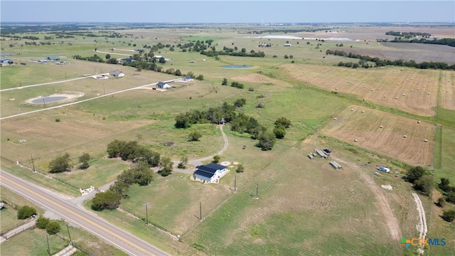 drone / aerial view with a rural view