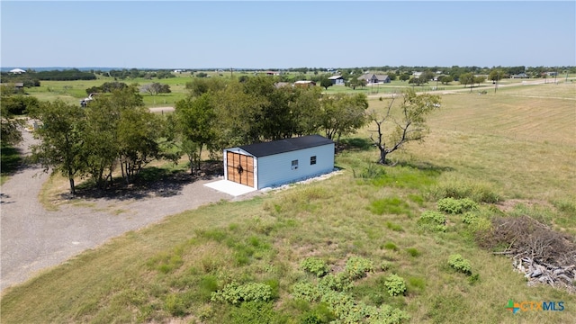 drone / aerial view with a rural view