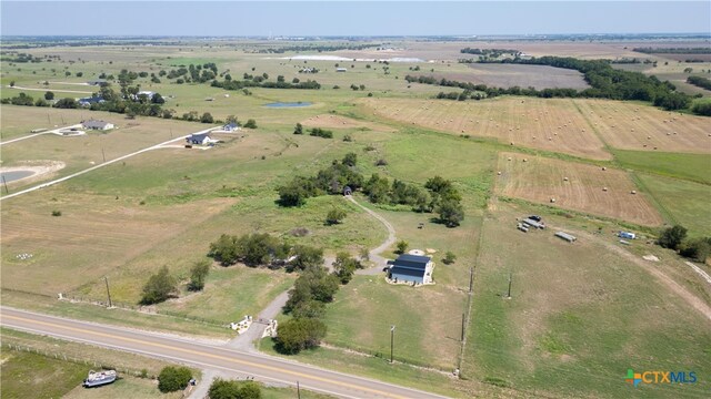 bird's eye view with a rural view