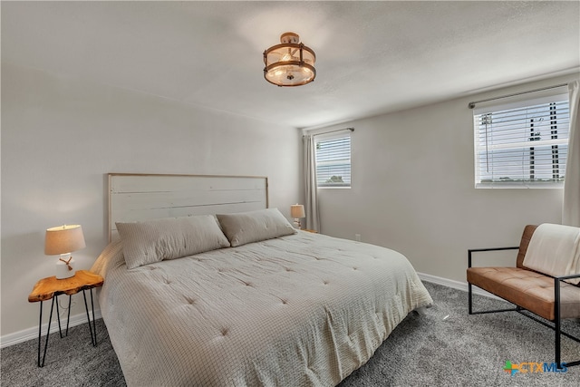 bedroom with carpet floors