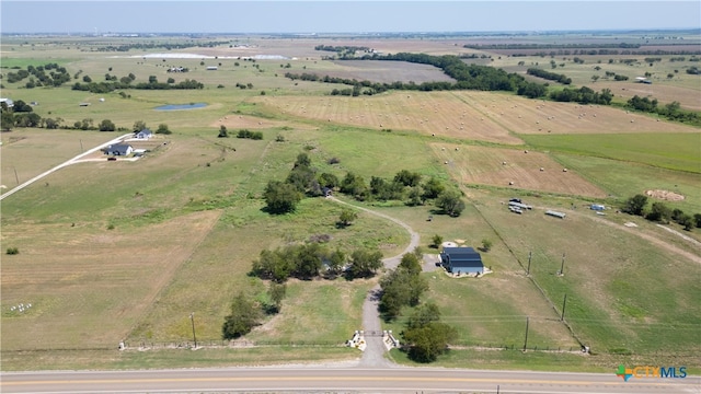 drone / aerial view featuring a rural view