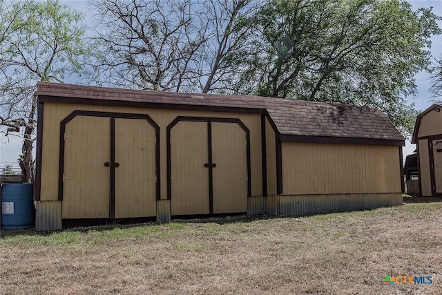 view of shed