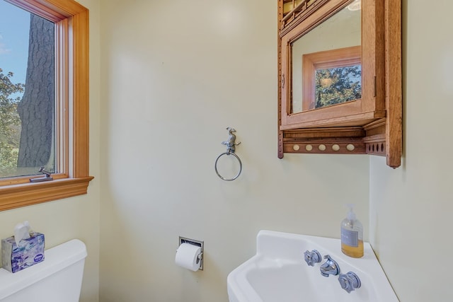 bathroom with toilet and sink