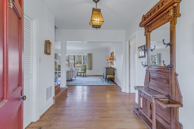 entryway featuring light hardwood / wood-style flooring