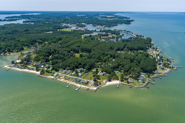 250 Pocahontas Ave, Deltaville, VA 23043 - aerial overview of property's location featuring a large body of water