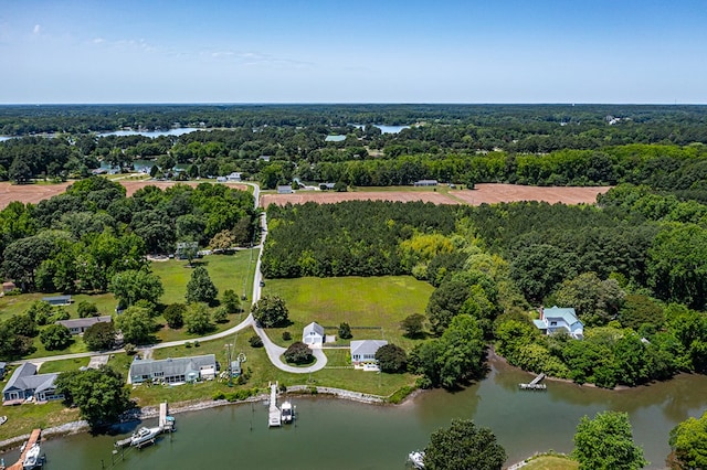 131 Henry Creek Ln, Kilmarnock, VA 22482 - aerial view of a nearby body of water and a forest