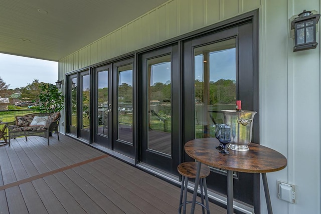 exterior space with french doors
