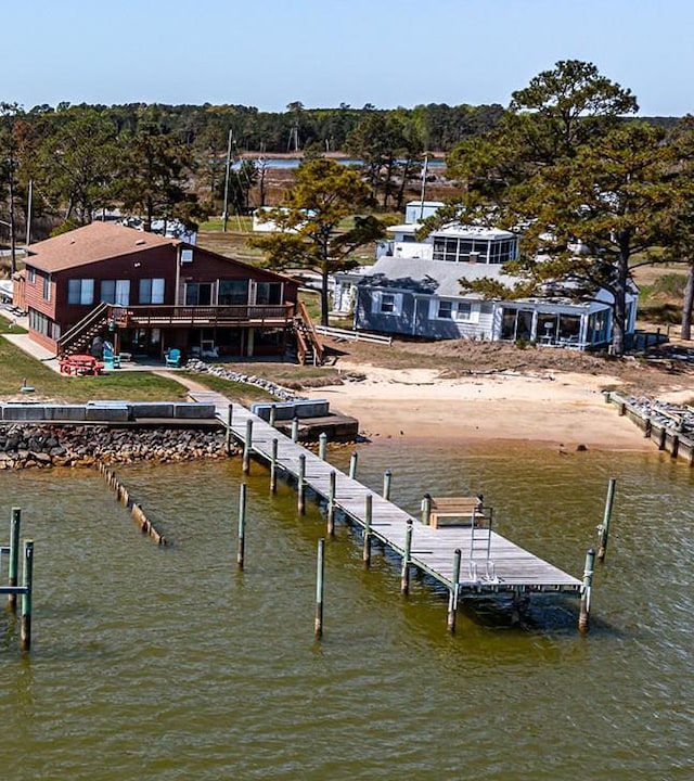 59 Judith Sound Cir, Lottsburg, VA 22511 - dock area with a water view and boat lift
