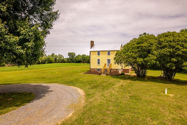 2274 Menokin Rd, Warsaw, VA 22572 - view of green lawn with driveway