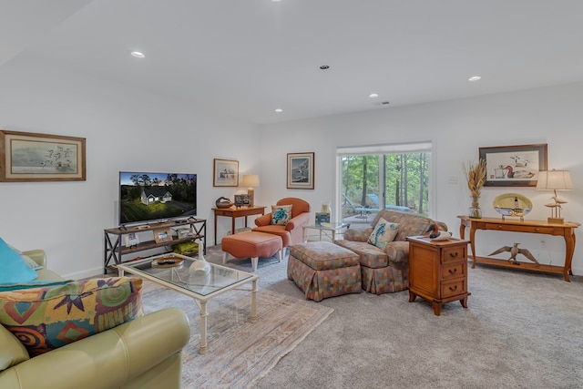 view of carpeted living room