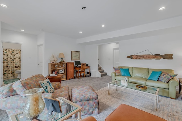 view of carpeted living room