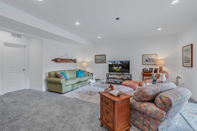 view of carpeted living room