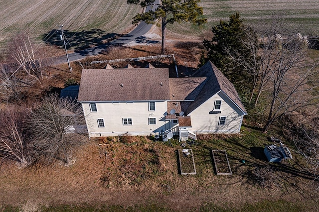 aerial view featuring a rural view