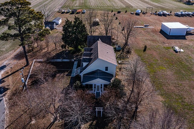 drone / aerial view with a rural view