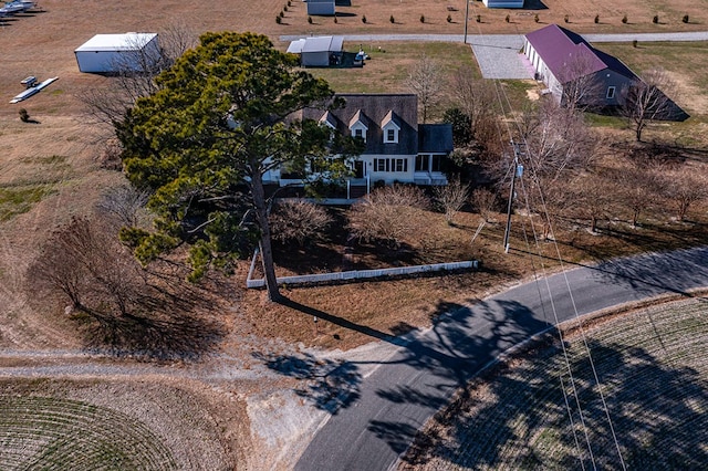 bird's eye view featuring a rural view