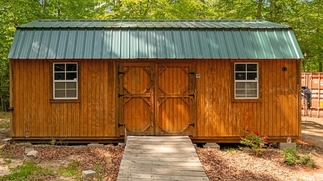 view of shed