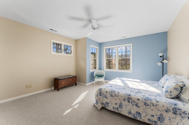 341 Pine Reach Dr, Kilmarnock, VA 22482 - bedroom with carpet, multiple windows, and visible vents