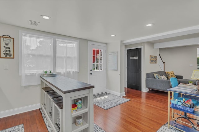 interior space featuring hardwood / wood-style floors