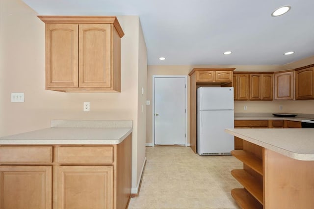 kitchen with white refrigerator