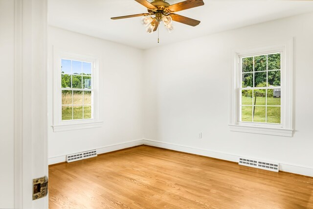 192 Morattico Rd, Lancaster, VA 22503 - spare room featuring light wood-style floors and a ceiling fan