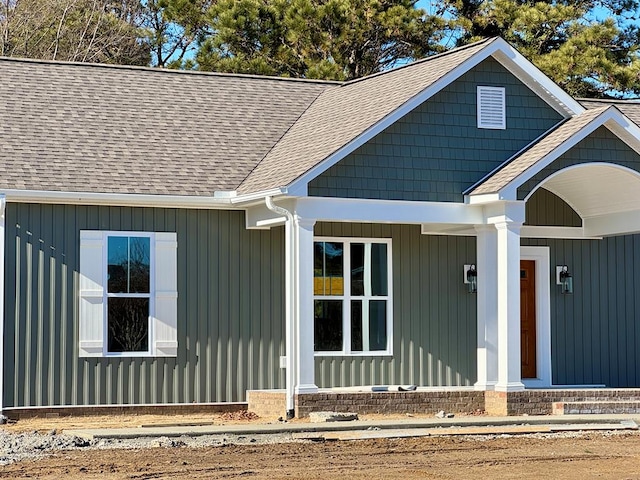 exterior space with covered porch