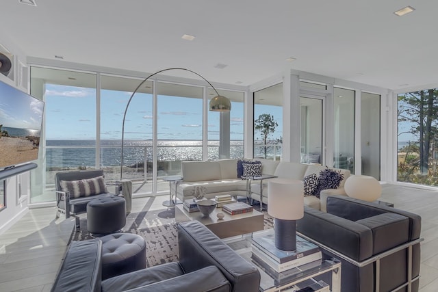 sunroom with plenty of natural light