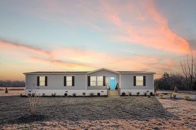 manufactured / mobile home with crawl space