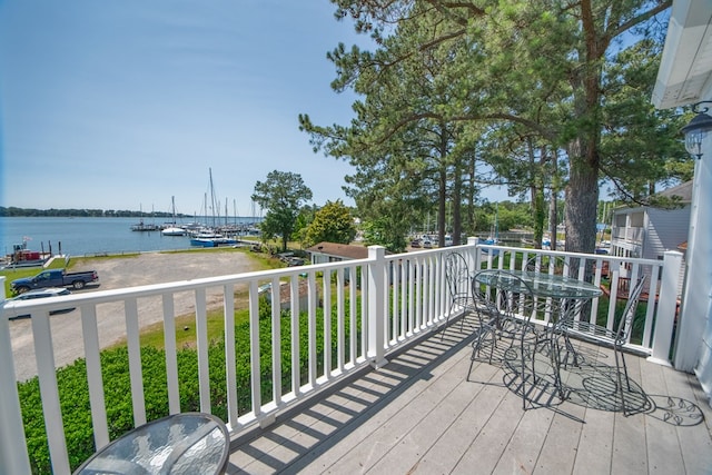 1032 Fishing Bay Rd, Deltaville, VA 23043 - deck with a water view